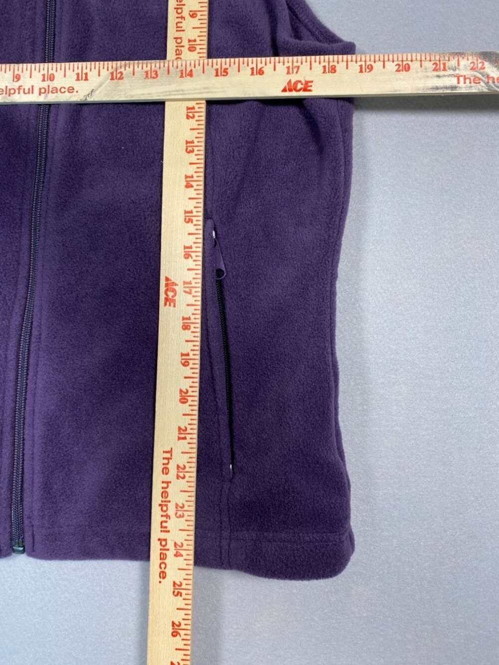 Columbia Womens Purple Fleece Vest M Full-Zip Lightweight Outdoor Polyester - Picture 6 of 6